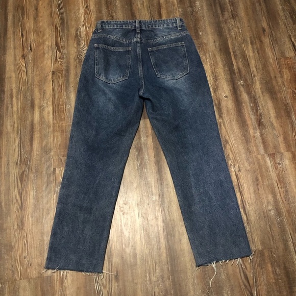 Superdown Jeans Women's 27 High Rise Straight Leg Classic Fit Frayed Hem Denim - Picture 4 of 6